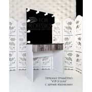 Зеркало гримёрное «VIP-3 Luxe» 800*1800*450 Белый шелк + Намибия (10 ламп)