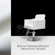 Кресло парикмахерское «Brunettes» белый (на стандартном штоке)