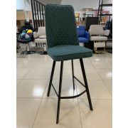 Стул барный «Modena» велюр темно-зеленый на металлических ножках