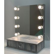 Зеркало гримёрное «Скат 2 Lux»  600х740х320 Шинон (8 ламп)