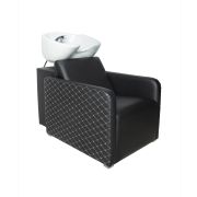 Мойка парикмахерская «Флора» чёрная с белой строчкой