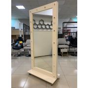 Зеркало гримёрное «Манта 21-740» 840х1740х400 Кремовый (16 ламп)