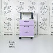 Тележка косметологическая «ТП-3» 750*400*400 белый глянец + ирис