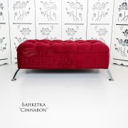 Банкетка «Cinnabon» 450х1100х500 велюр Красный